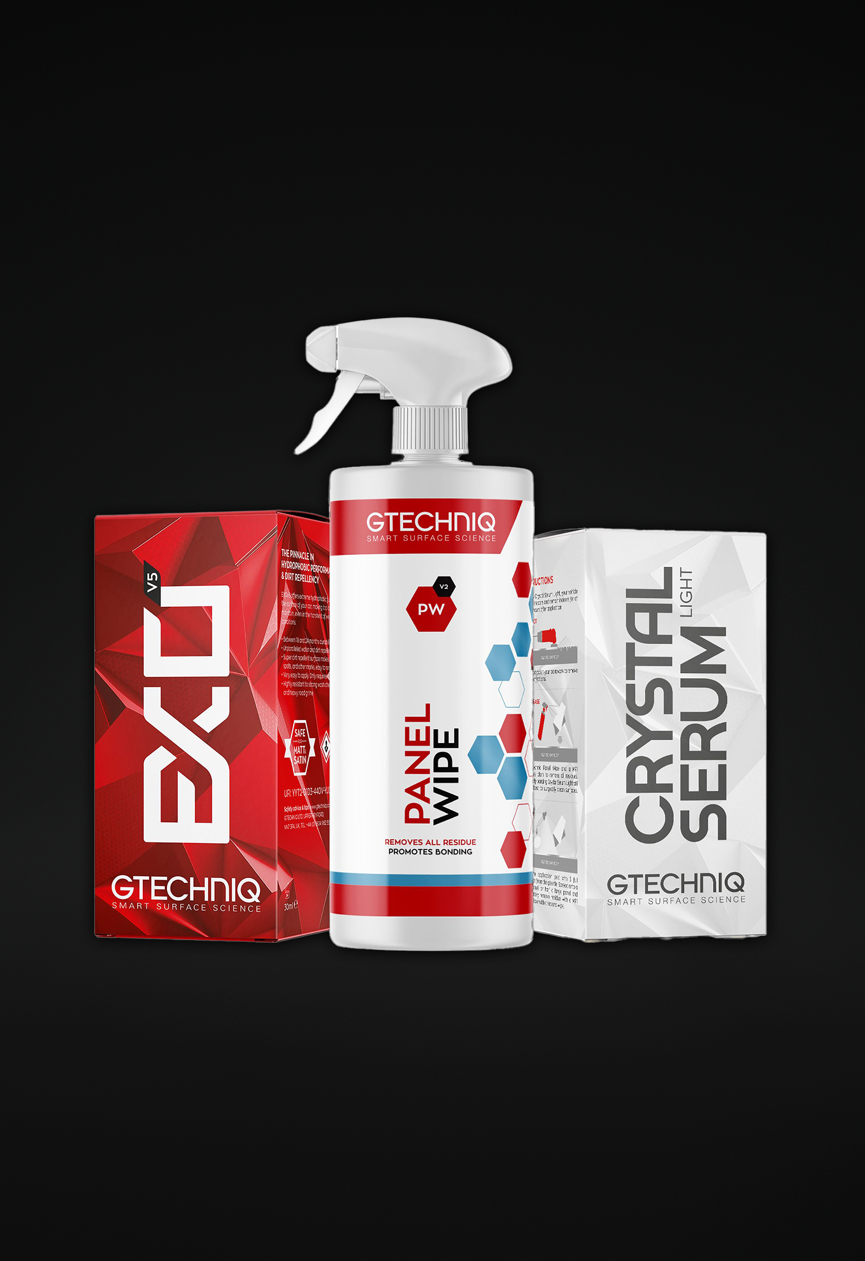 Gtechniq Keramikversiegelung Profi Set Crystal Serum Light CSL + EXOv5 + PW 100ml