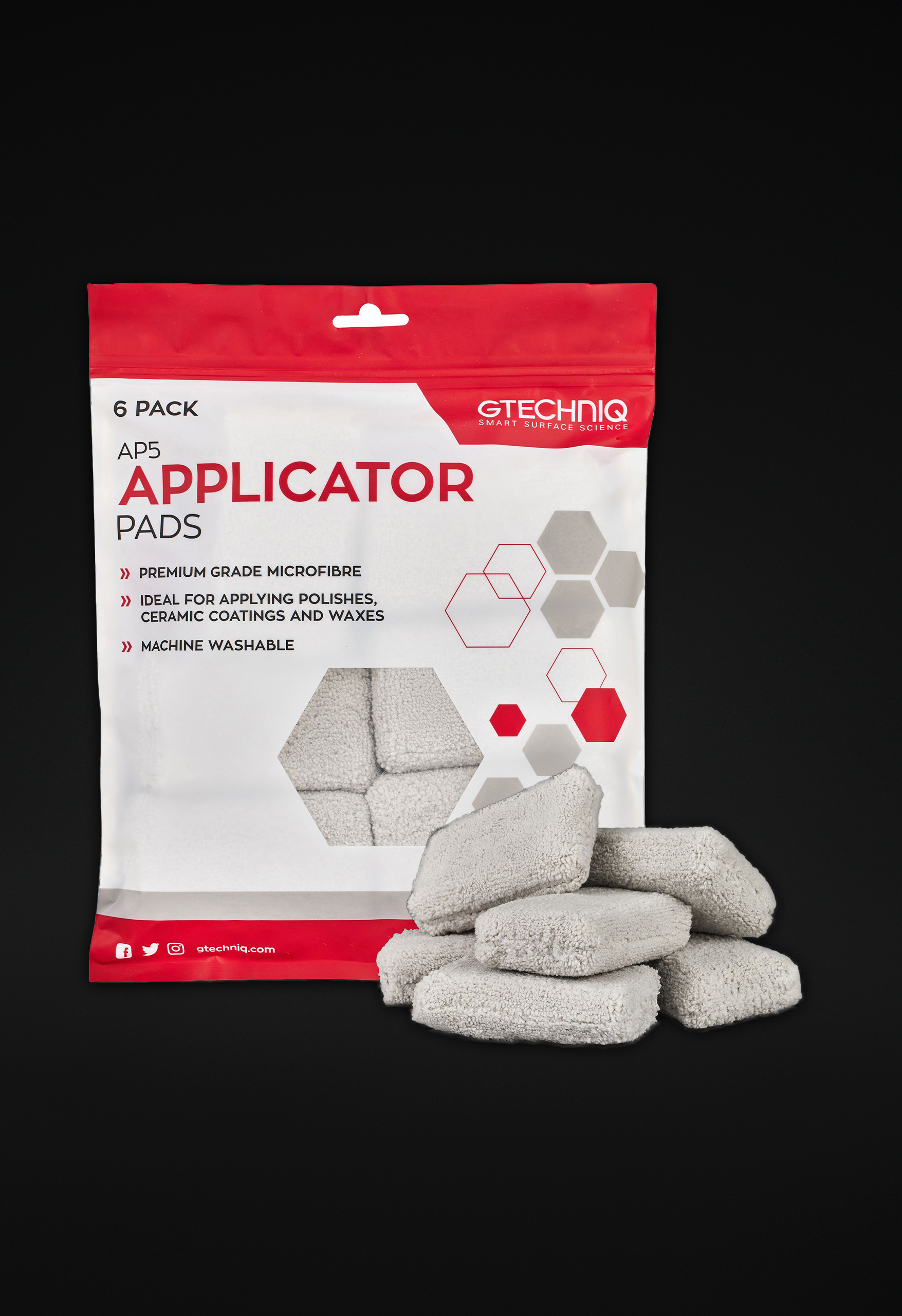 Gtechniq AP5 Microfiber Pads Mikrofaser Applikator 6er Pack